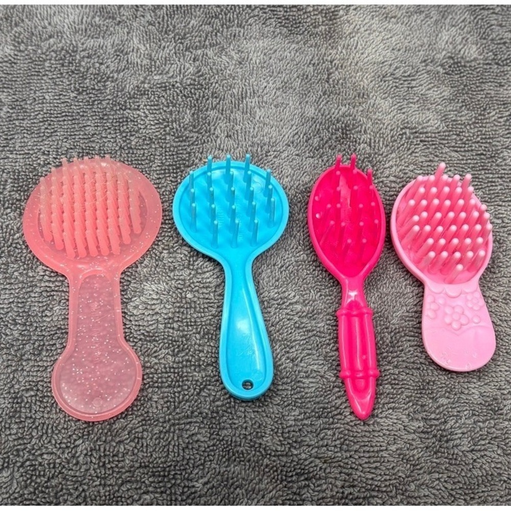 Barbie Doll Hairbrush Lot Multi Color Silhouette Logo Mattel Accessories